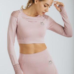 Deluxe Seamless Long Sleeve Crop Top – WOLF FIT USA